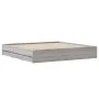 Cama con cajones madera ingeniería gris Sonoma 180x200 cm de , Camas y somieres - Ref: Foro24-3207257, Precio: 183,97 €, Desc...