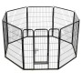 Corral para perros 8 paneles de acero 80x100 cm negro de vidaXL, Casetas y cercados para perros - Ref: Foro24-170574, Precio:...