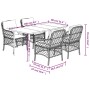 Set comedor de jardín 5 pzas con cojines ratán sintético beige en Conjuntos de jardín | Comprar online en Foru.es