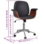Sillón giratorio de madera curvada y cuero sintético en Sillas de oficina | Comprar online en Foru.es