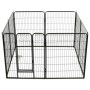 Corral para perros 8 paneles de acero 80x100 cm negro de vidaXL, Casetas y cercados para perros - Ref: Foro24-170574, Precio:...