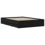 Cama con cajones madera de ingeniería negro 120x200 cm de , Camas y somieres - Ref: Foro24-3207281, Precio: 237,52 €, Descuen...