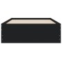 Cama con cajones madera de ingeniería negro 100x200 cm de , Camas y somieres - Ref: Foro24-3207288, Precio: 137,18 €, Descuen...