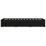 Cama con cajones madera de ingeniería negro 100x200 cm de , Camas y somieres - Ref: Foro24-3207288, Precio: 137,18 €, Descuen...