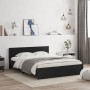 Estructura de cama con cabecero negra 150x200 cm de , Camas y somieres - Ref: Foro24-3207477, Precio: 161,86 €, Descuento: %