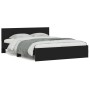 Estructura de cama con cabecero negra 150x200 cm de , Camas y somieres - Ref: Foro24-3207477, Precio: 161,86 €, Descuento: %