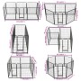 Corral para perros 8 paneles de acero 80x100 cm negro de vidaXL, Casetas y cercados para perros - Ref: Foro24-170574, Precio:...
