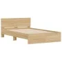 Estructura de cama con cabecero roble Sonoma 120x190 cm de , Camas y somieres - Ref: Foro24-3207513, Precio: 185,31 €, Descue...