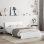 Estructura de cama con cabecero blanca 120x190 cm de , Camas y somieres - Ref: Foro24-3207511, Precio: 173,76 €, Descuento: %