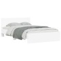 Estructura de cama con cabecero blanca 120x190 cm de , Camas y somieres - Ref: Foro24-3207511, Precio: 173,76 €, Descuento: %