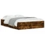 Cama con cajones madera de ingeniería roble ahumado 120x190 cm de , Camas y somieres - Ref: Foro24-3207319, Precio: 177,35 €,...