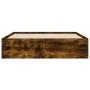 Cama con cajones madera de ingeniería roble ahumado 120x190 cm de , Camas y somieres - Ref: Foro24-3207319, Precio: 177,35 €,...