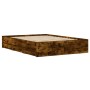 Cama con cajones madera de ingeniería roble ahumado 120x190 cm de , Camas y somieres - Ref: Foro24-3207319, Precio: 180,04 €,...
