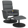 Sillón de masaje reclinable con reposapiés cuero sintético gris de , Sillones - Ref: Foro24-356730, Precio: 137,40 €, Descuen...