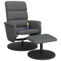 Sillón de masaje reclinable con reposapiés cuero sintético gris de , Sillones - Ref: Foro24-356730, Precio: 138,19 €, Descuen...