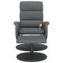 Sillón de masaje reclinable con reposapiés cuero sintético gris de , Sillones - Ref: Foro24-356730, Precio: 137,40 €, Descuen...