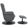 Sillón de masaje reclinable con reposapiés cuero sintético gris de , Sillones - Ref: Foro24-356730, Precio: 138,19 €, Descuen...