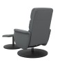 Sillón de masaje reclinable con reposapiés cuero sintético gris de , Sillones - Ref: Foro24-356730, Precio: 138,19 €, Descuen...
