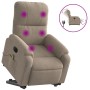 Sillón masaje eléctrico reclinable elevable tela gris taupe de , Sillones - Ref: Foro24-3204950, Precio: 367,34 €, Descuento: %