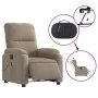 Sillón masaje eléctrico reclinable elevable tela gris taupe de , Sillones - Ref: Foro24-3204950, Precio: 394,04 €, Descuento: %
