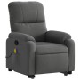 Sillón reclinable masaje elevable tela microfibra gris oscuro de , Sillones - Ref: Foro24-3204938, Precio: 337,37 €, Descuent...