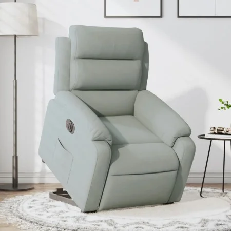 Sillón eléctrico reclinable elevable de terciopelo gris claro de , Sillones - Ref: Foro24-3205114, Precio: 329,10 €, Descuent...
