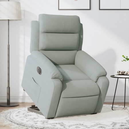 Sillón eléctrico reclinable elevable de terciopelo gris claro de , Sillones - Ref: Foro24-3205114, Precio: 312,45 €, Descuent...