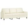 Sofá de 3 plazas terciopelo color crema 180 cm de , Sofás - Ref: Foro24-359217, Precio: 333,43 €, Descuento: %