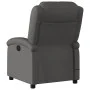 Sillón reclinable de masaje eléctrico cuero auténtico gris de , Sillones - Ref: Foro24-3204261, Precio: 368,22 €, Descuento: %