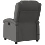 Sillón reclinable de masaje eléctrico cuero auténtico gris de , Sillones - Ref: Foro24-3204261, Precio: 377,73 €, Descuento: %