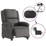 Sillón reclinable de masaje eléctrico cuero auténtico gris de , Sillones - Ref: Foro24-3204261, Precio: 377,73 €, Descuento: %