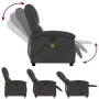 Sillón reclinable de masaje eléctrico cuero auténtico gris de , Sillones - Ref: Foro24-3204261, Precio: 368,22 €, Descuento: %