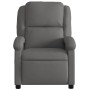 Sillón reclinable de masaje eléctrico cuero auténtico gris de , Sillones - Ref: Foro24-3204261, Precio: 377,73 €, Descuento: %