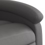 Sillón reclinable de masaje eléctrico cuero auténtico gris de , Sillones - Ref: Foro24-3204261, Precio: 377,73 €, Descuento: %