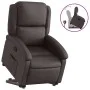 Sillón reclinable elevable cuero auténtico marrón oscuro de , Sillones - Ref: Foro24-3204263, Precio: 404,79 €, Descuento: %