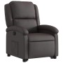 Sillón reclinable elevable cuero auténtico marrón oscuro de , Sillones - Ref: Foro24-3204263, Precio: 393,13 €, Descuento: %