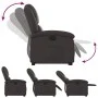 Sillón reclinable elevable cuero auténtico marrón oscuro de , Sillones - Ref: Foro24-3204263, Precio: 404,79 €, Descuento: %