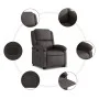 Sillón reclinable elevable cuero auténtico marrón oscuro de , Sillones - Ref: Foro24-3204263, Precio: 404,79 €, Descuento: %