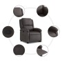 Sillón reclinable elevable cuero auténtico marrón oscuro de , Sillones - Ref: Foro24-3204263, Precio: 393,13 €, Descuento: %
