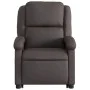 Sillón reclinable elevable cuero auténtico marrón oscuro de , Sillones - Ref: Foro24-3204263, Precio: 404,79 €, Descuento: %
