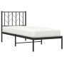 Estructura de cama con cabecero metal negro 75x190 cm de , Camas y somieres - Ref: Foro24-374427, Precio: 63,62 €, Descuento: %
