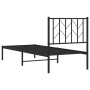 Estructura de cama con cabecero metal negro 75x190 cm de , Camas y somieres - Ref: Foro24-374427, Precio: 63,62 €, Descuento: %