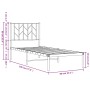 Estructura de cama con cabecero metal negro 75x190 cm de , Camas y somieres - Ref: Foro24-374427, Precio: 63,62 €, Descuento: %