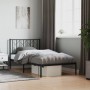 Estructura de cama con cabecero metal negro 100x190 cm de , Camas y somieres - Ref: Foro24-374431, Precio: 74,81 €, Descuento: %