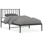 Estructura de cama con cabecero metal negro 100x190 cm de , Camas y somieres - Ref: Foro24-374431, Precio: 74,81 €, Descuento: %