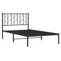 Estructura de cama con cabecero metal negro 100x190 cm de , Camas y somieres - Ref: Foro24-374431, Precio: 74,81 €, Descuento: %