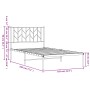Estructura de cama con cabecero metal negro 100x190 cm de , Camas y somieres - Ref: Foro24-374431, Precio: 74,81 €, Descuento: %