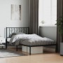 Estructura de cama con cabecero metal negro 107x203 cm de , Camas y somieres - Ref: Foro24-374433, Precio: 64,93 €, Descuento: %