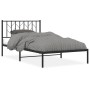 Estructura de cama con cabecero metal negro 107x203 cm de , Camas y somieres - Ref: Foro24-374433, Precio: 64,93 €, Descuento: %