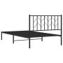Estructura de cama con cabecero metal negro 107x203 cm de , Camas y somieres - Ref: Foro24-374433, Precio: 64,93 €, Descuento: %